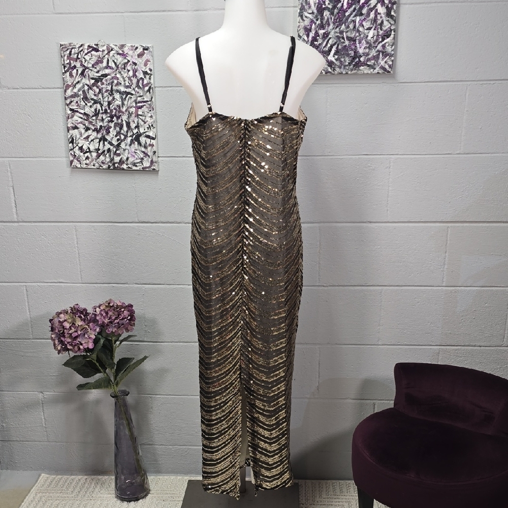 Fashion Nova Black and Gold Dress - Picture 7 of 12
